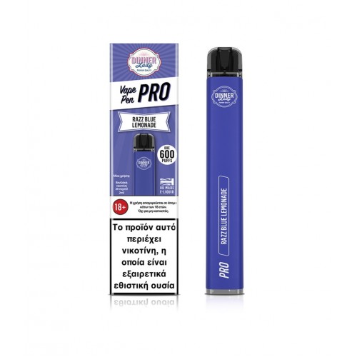 Dinner Lady Vape Pen Pro Razz Blue Lemonade 2ml 20mg
